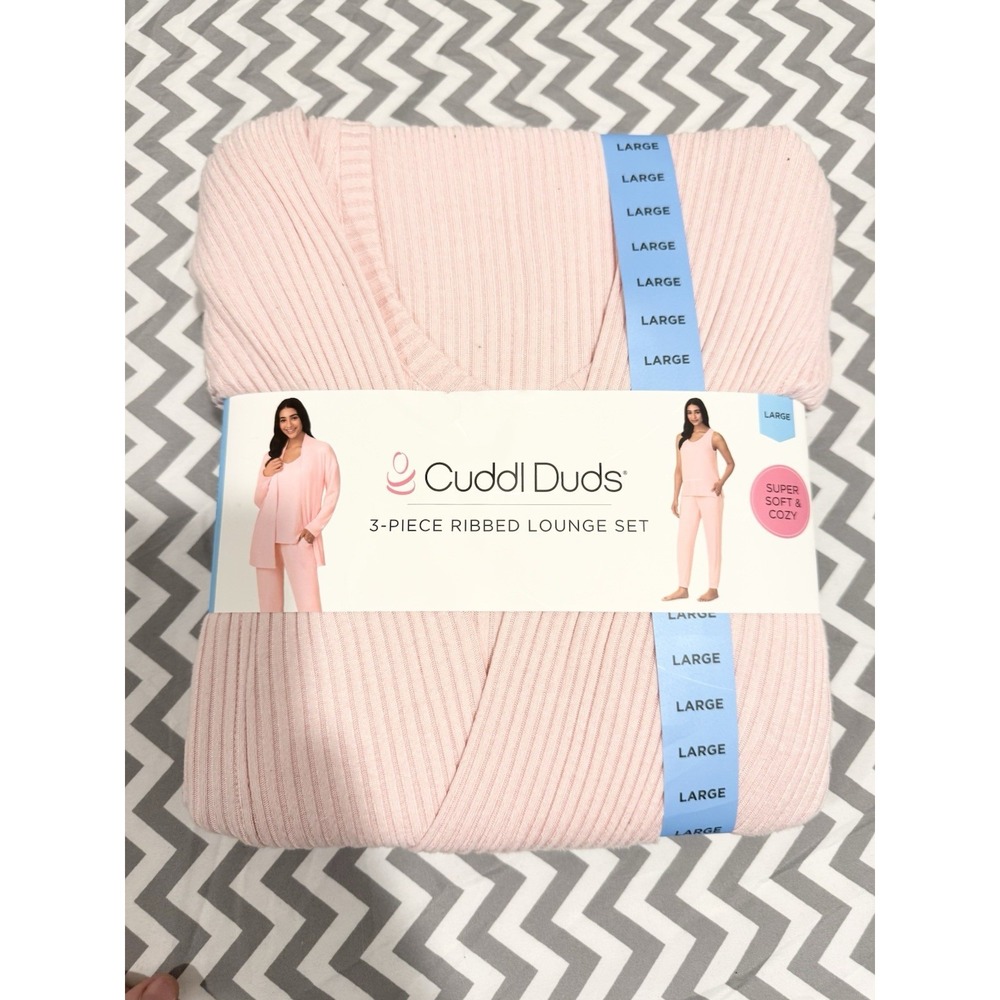 Cuddl Duds Women's 3-Piece Lounge Set – Cardigan, Joggers & Tank Top